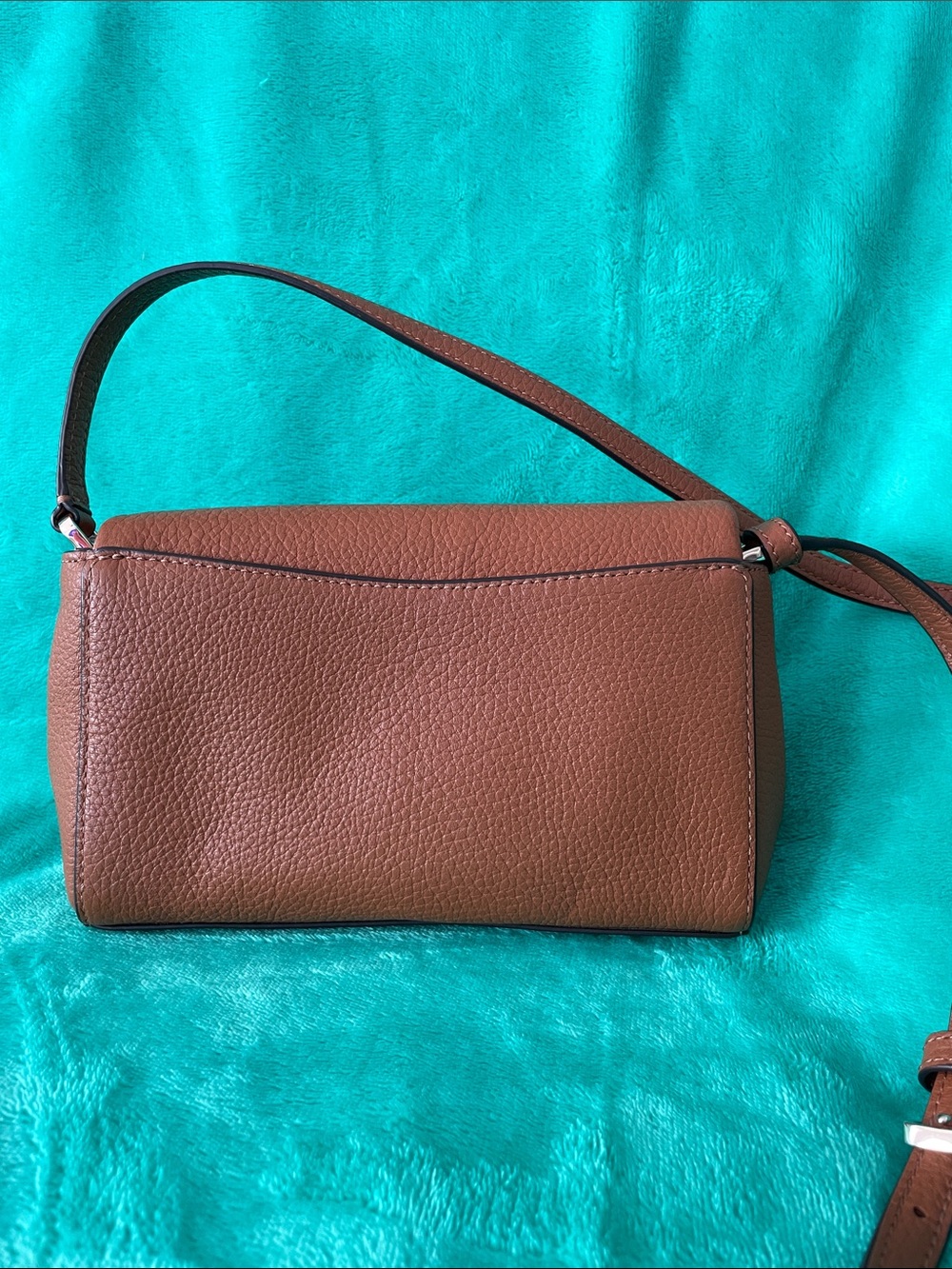 kate spade Brown Pebbled Leather Crossbody with Front Zip - Picture 2 of 4